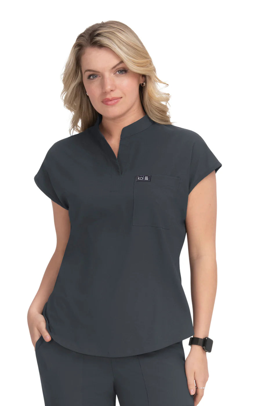 Koi - Basics Ari Women's 1-Pocket Stretch Tuck-In Scrub Top (1093)