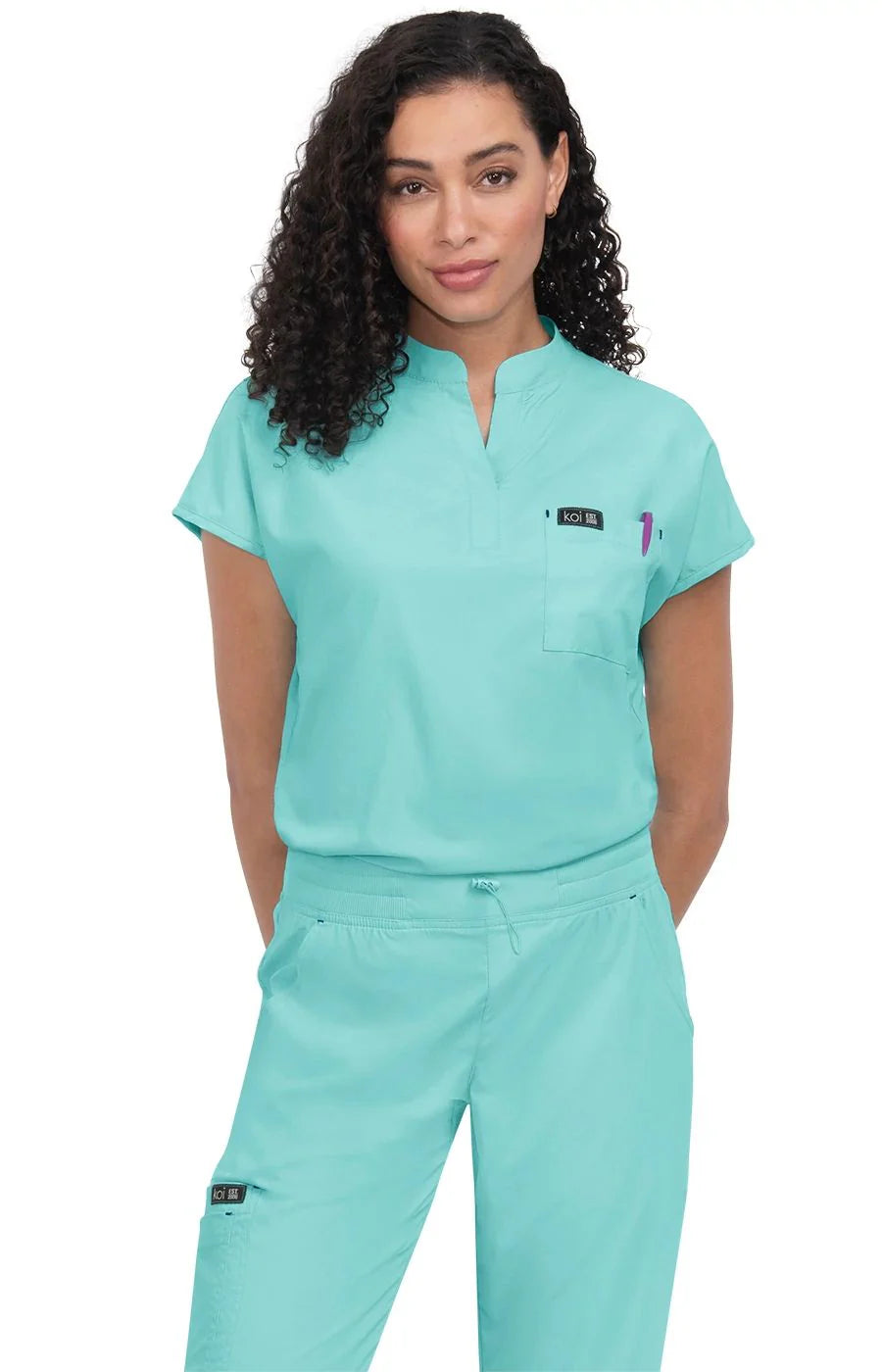 Koi - Basics Ari Women's 1-Pocket Stretch Tuck-In Scrub Top (1093)