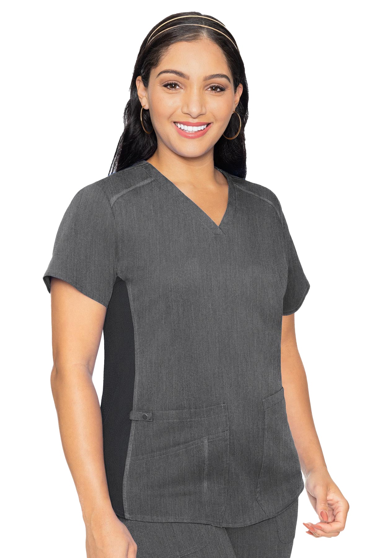 Med Couture - Touch Vneck Shirttail Top (7459)