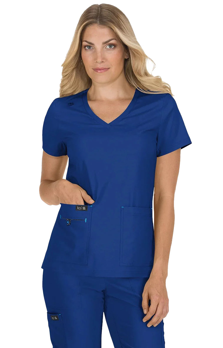 Koi - Basics Becca Women's 4-Pocket Stretch Scrub Top (373)