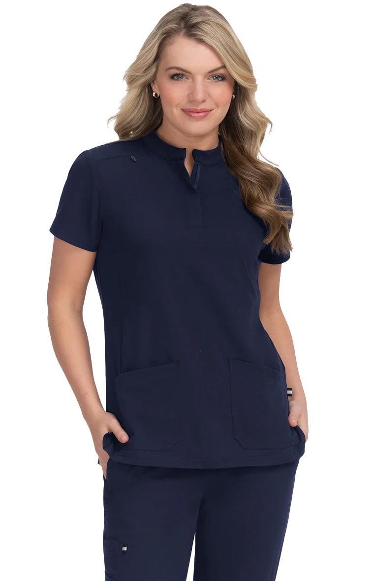 Koi - Next Gen Driven Women's 4-Pocket Mandarin Collar Scrub Top (1081)