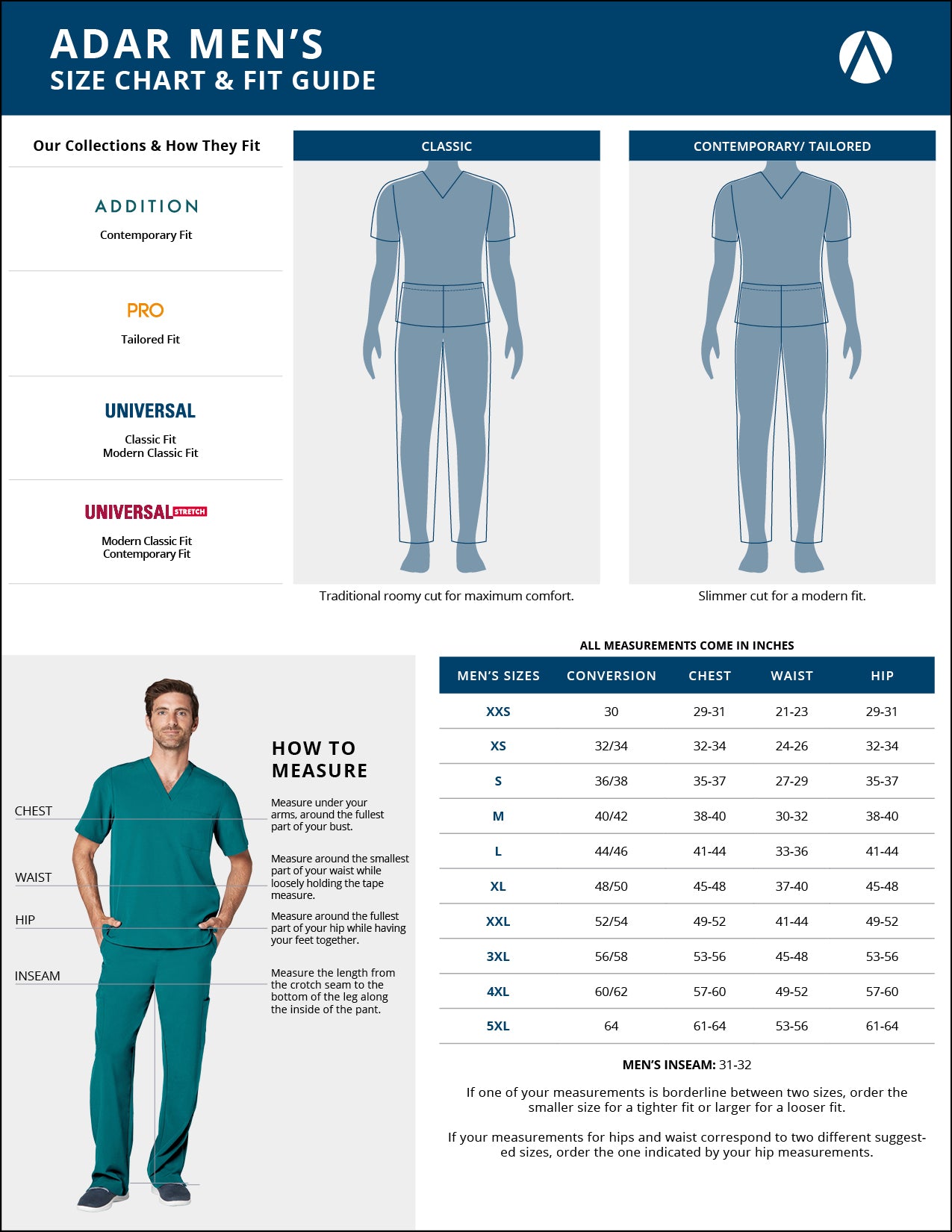 Adar - Men's Go-Everyday Cargo Scrub Set (A9800)