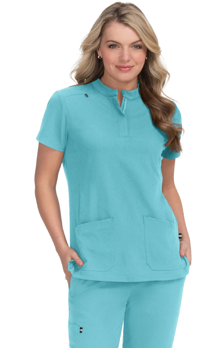 Koi - Next Gen Driven Women's 4-Pocket Mandarin Collar Scrub Top (1081)