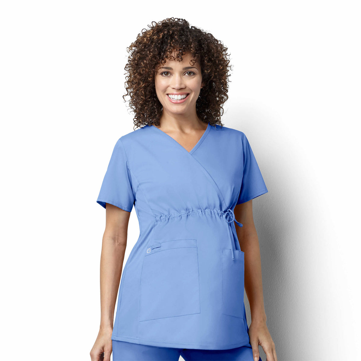 Wonderwink - WonderWORK Maternity Mock Wrap Scrub Top (145)