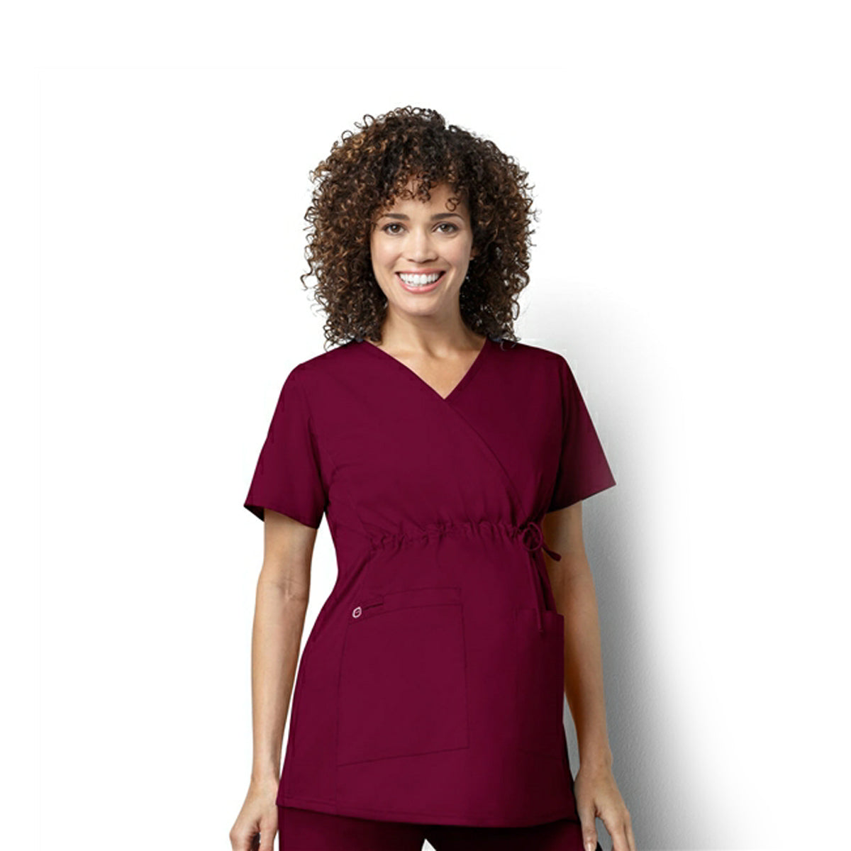 Wonderwink - WonderWORK Maternity Mock Wrap Scrub Top (145)