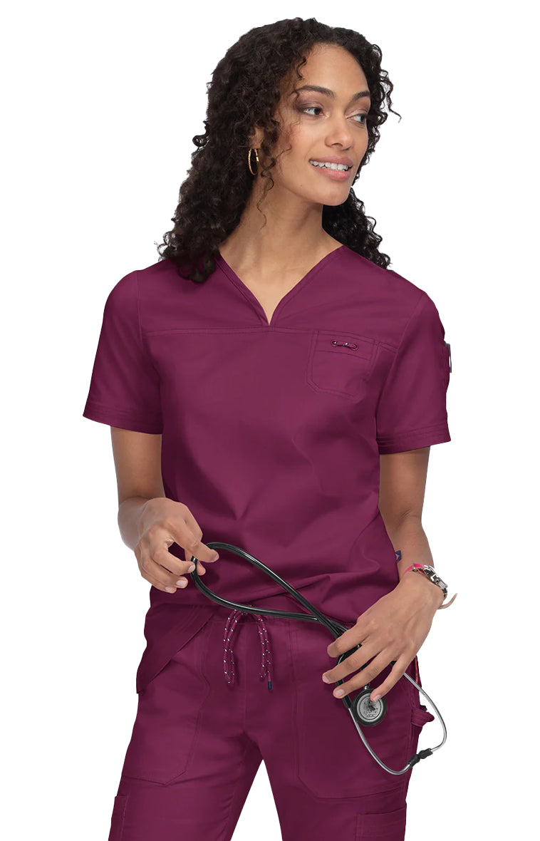 Koi - Stretch Georgia Women's 2-Pocket Tuck-In Scrub Top (1059)