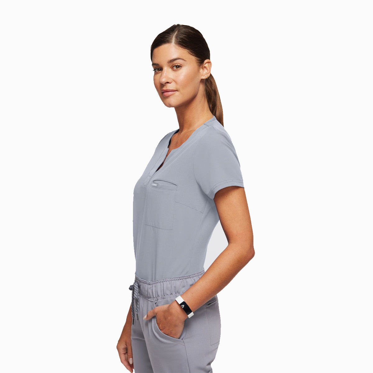 Jaanuu - Women's 1-Pocket Tuck-In Scrub Top (J96173)