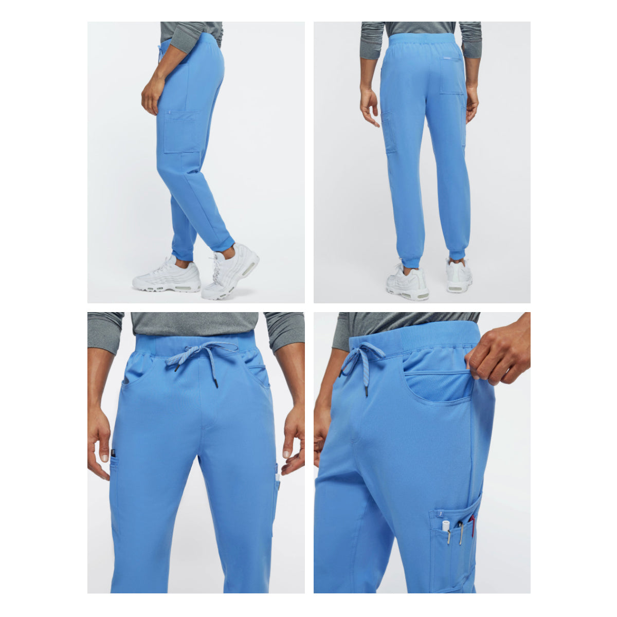 Jaanuu- Men's Mesh-Pocket Scrub Jogger (J85014)