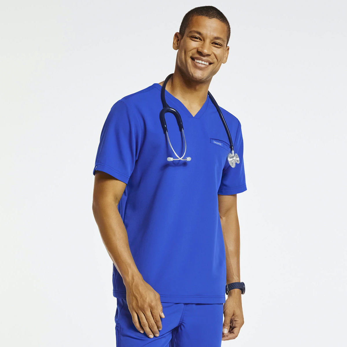 Jaanuu - Men's 4-Pocket V-Neck Scrub Top (J86028)