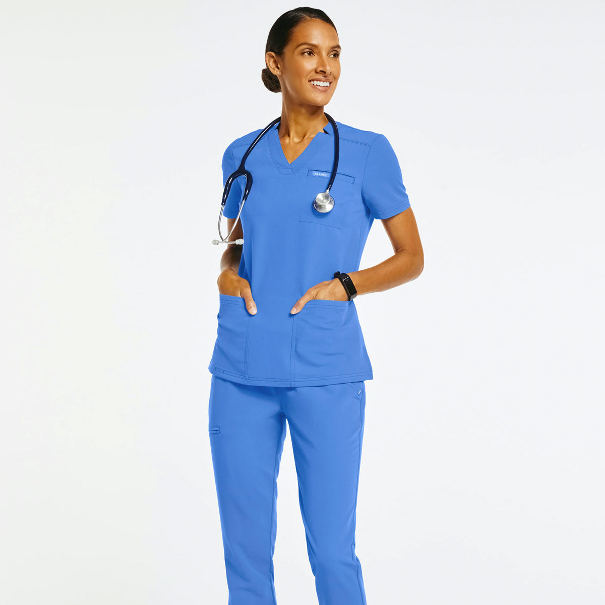 Jaanuu - Women's 3-Pocket Scrub Top (J96172)