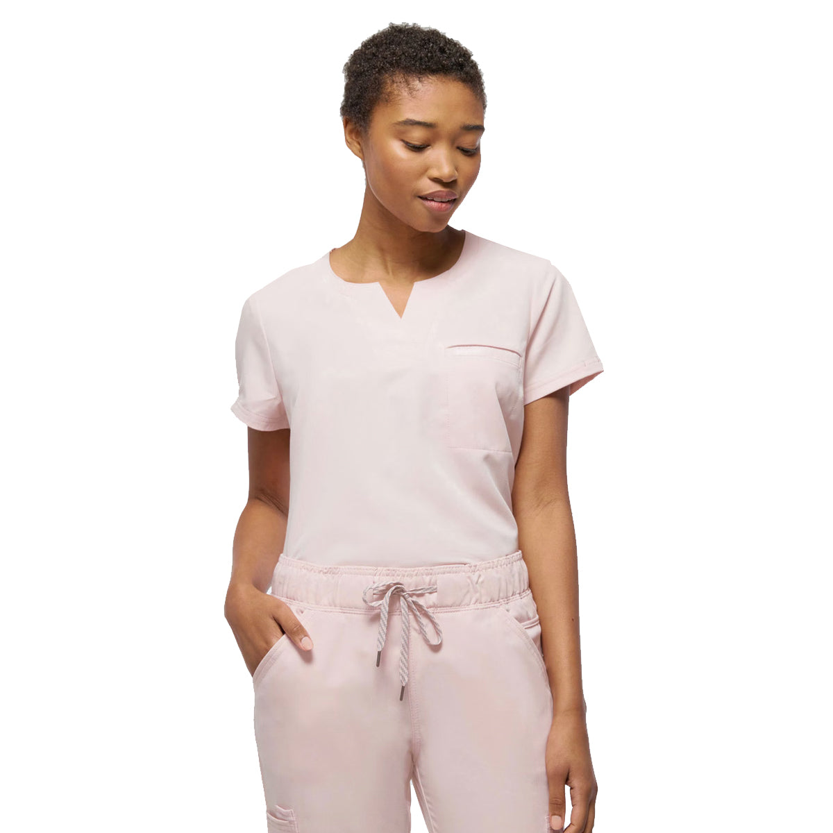 Jaanuu - Women's 1-Pocket Tuck-In Scrub Top (J96173)